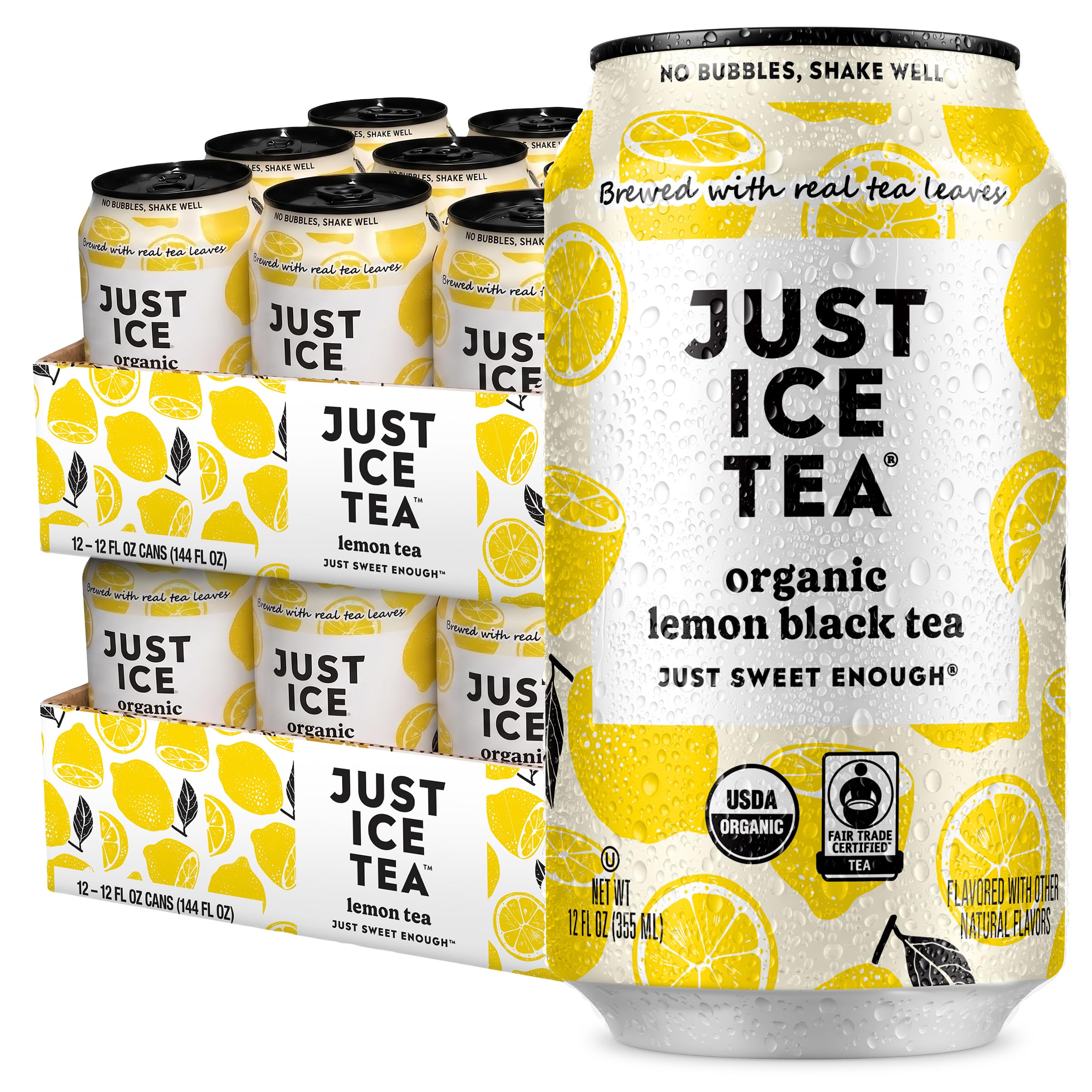 Amazon.com: Just Ice Tea, Organic Lemon Black Iced Tea, 24-Pack
